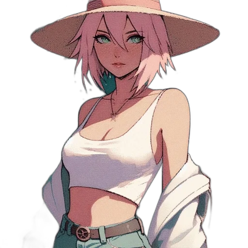 hat, jacket, dress, staff transparent PNG cut-out
