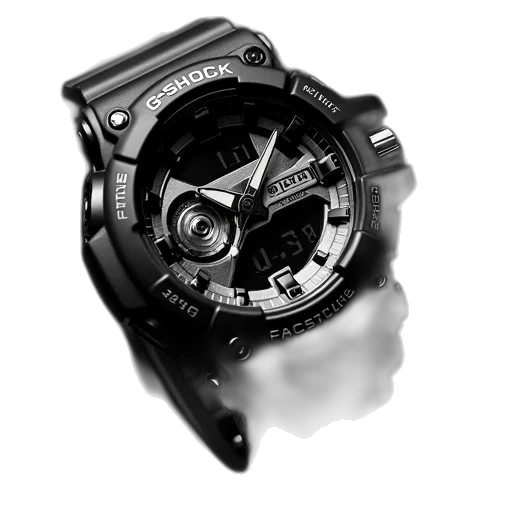 3d render, photorealistic, shock, watch transparent PNG cut-out
