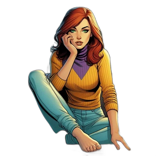 comic book art, concept art, cartoon, pixel art transparent PNG cut-out