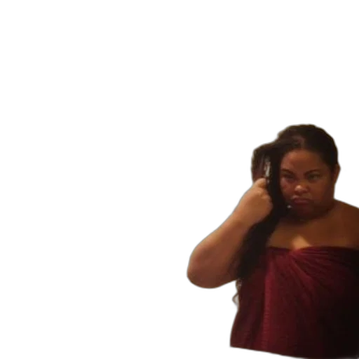 dress, hair, face, staff transparent PNG cut-out