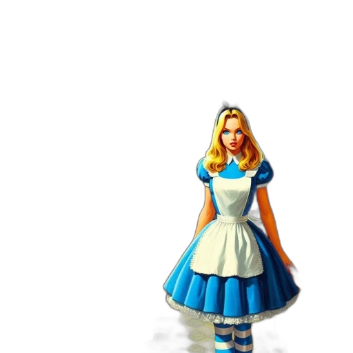 dress, robot, bottle, staff transparent PNG cut-out