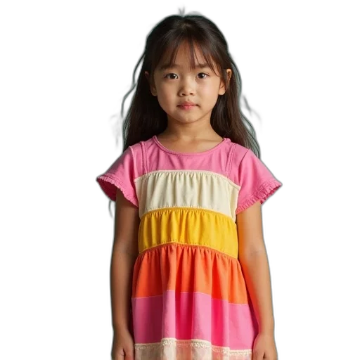 dress, colorful, neon, monochrome transparent PNG cut-out