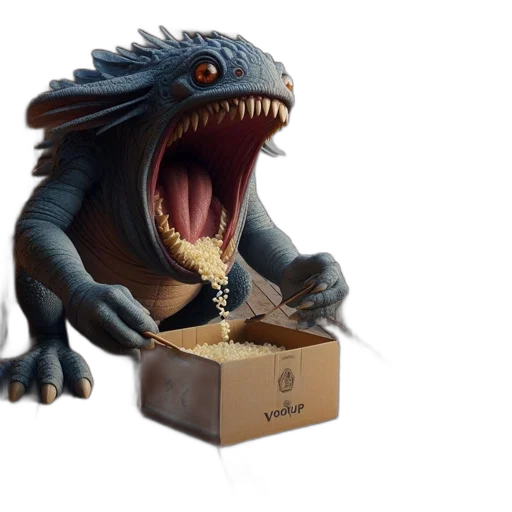 dragon, creature, concept art, 3d render transparent PNG cut-out