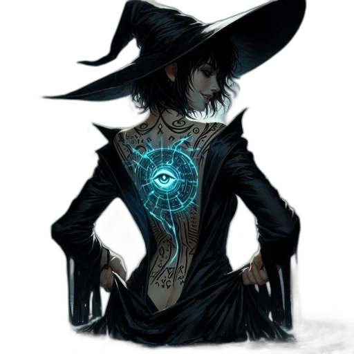 dress, staff, jacket, mask transparent PNG cut-out