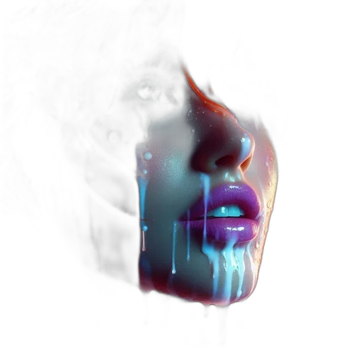 face, mask, concept art, photorealistic transparent PNG cut-out
