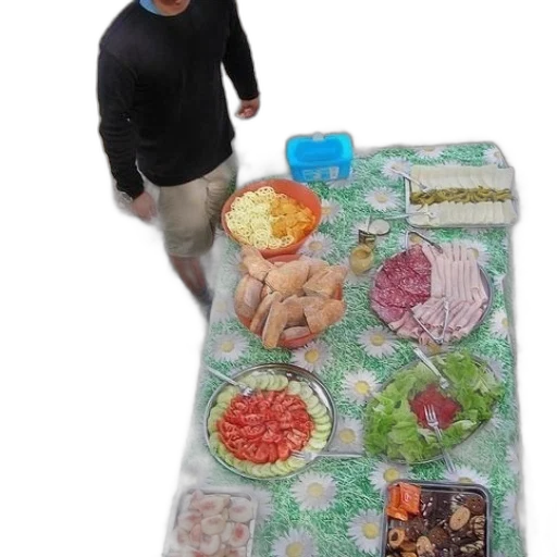 food, 3d render, man, stands transparent PNG cut-out