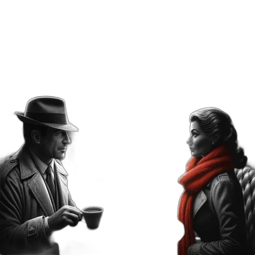 hat, jacket, comic book art, concept art transparent PNG cut-out