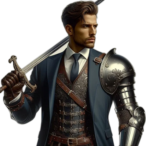 sword, staff, jacket, weapon transparent PNG cut-out
