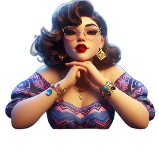 jewelry, dress, concept art, 3d render transparent PNG cut-out