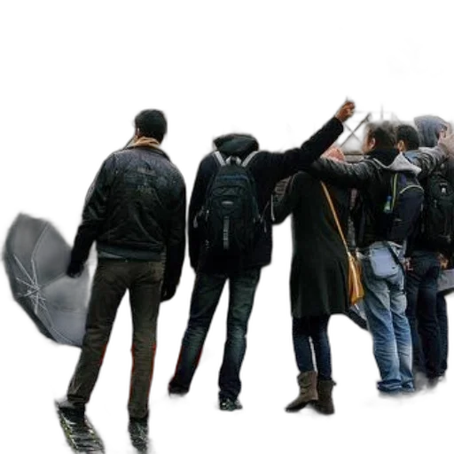 jacket, umbrella, staff, weapon transparent PNG cut-out