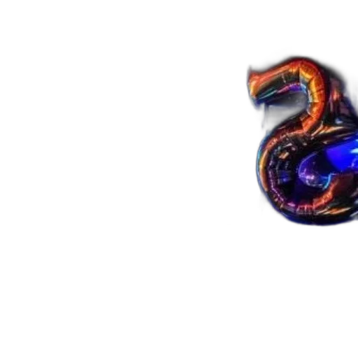 dragon, 3d render, vibrant, nightclub transparent PNG cut-out