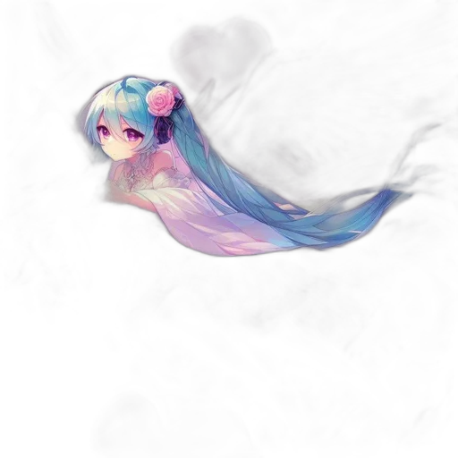 hair, dragon, creature, dress transparent PNG cut-out