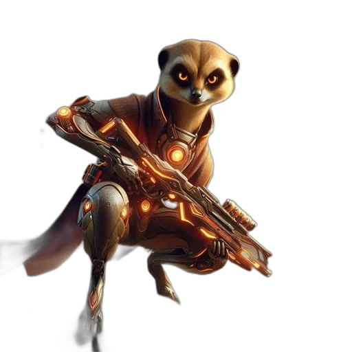 robot, weapon, staff, animal transparent PNG cut-out