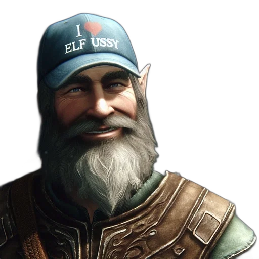 hat, face, staff, weapon transparent PNG cut-out