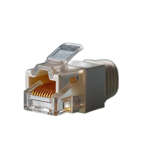 robot, 3d render, cat6, keystone transparent PNG cut-out