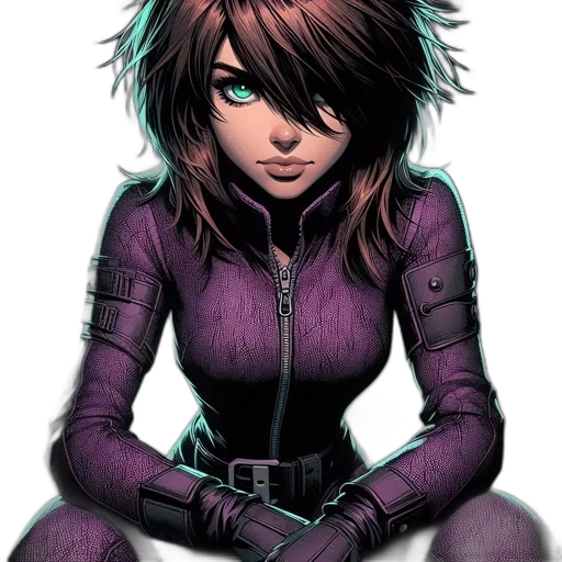 jacket, robot, comic book art, concept art transparent PNG cut-out