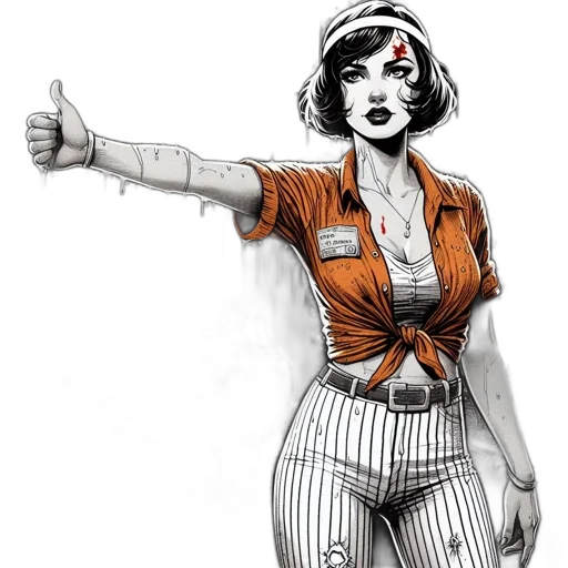 comic book art, concept art, cartoon, fantasy art transparent PNG cut-out