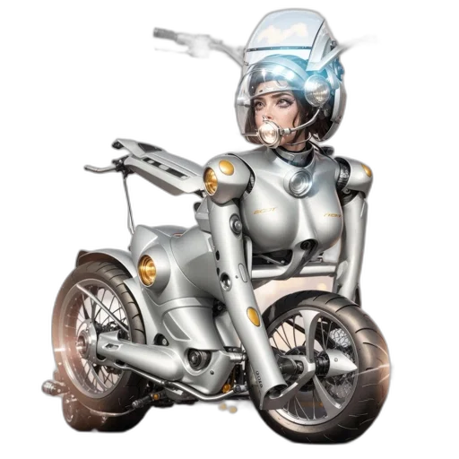 robot, concept art, cyberpunk, comic book art transparent PNG cut-out