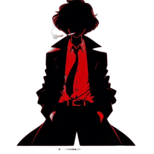 jacket, staff, robot, weapon transparent PNG cut-out