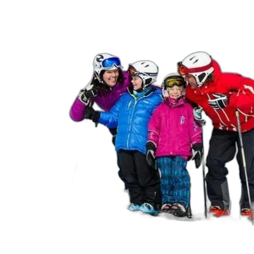 family, four, enjoys, day transparent PNG cut-out