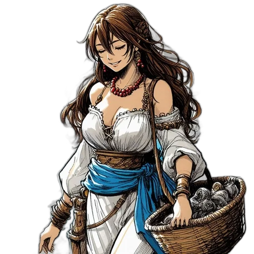 dress, jewelry, fantasy art, concept art transparent PNG cut-out