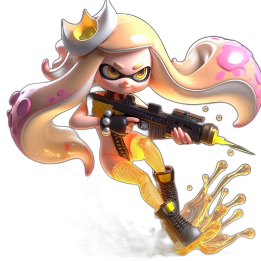 weapon, staff, crown, hair transparent PNG cut-out