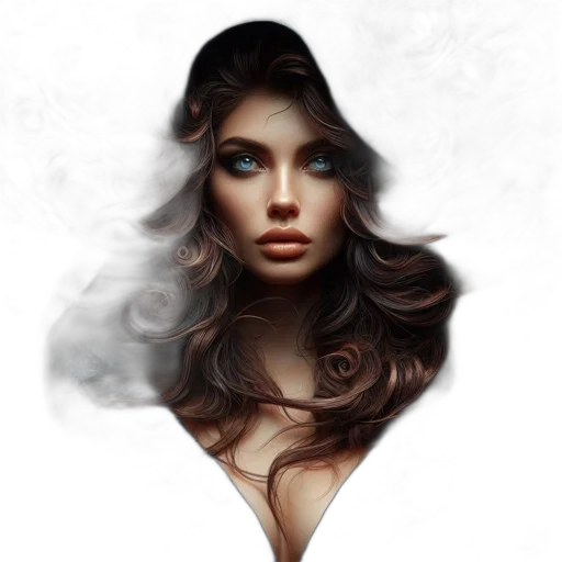 face, hair, dress, mask transparent PNG cut-out