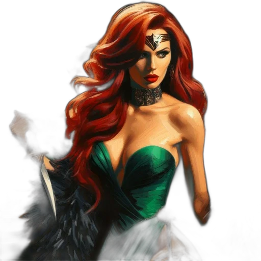 dress, comic book art, fantasy art, concept art transparent PNG cut-out