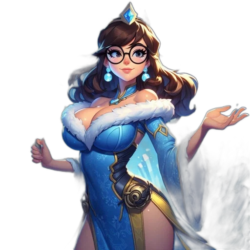 dress, crown, staff, concept art transparent PNG cut-out