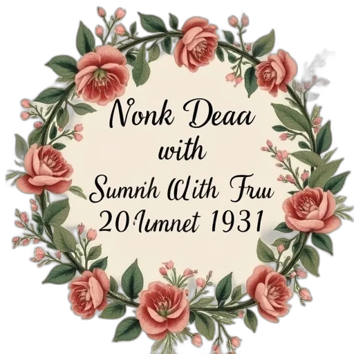 vintage, wedding, address, label transparent PNG cut-out