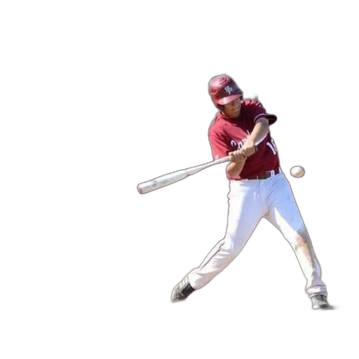 3d render, baseball, player, red transparent PNG cut-out