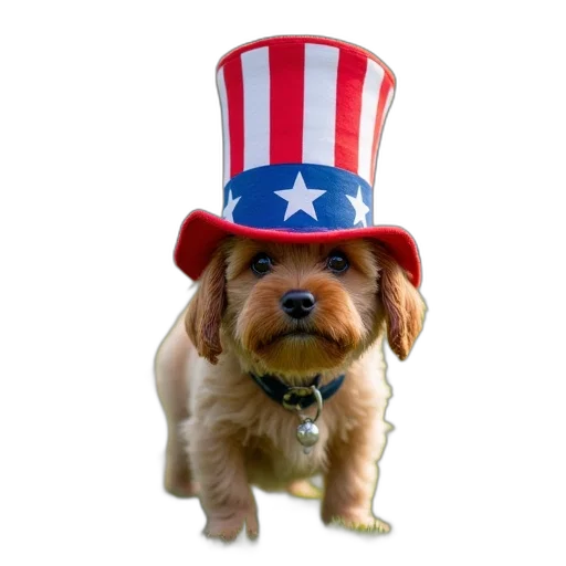 hat, animal, staff, chowy transparent PNG cut-out