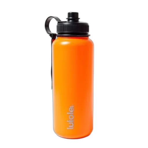 bottle, bright, orange, water transparent PNG cut-out