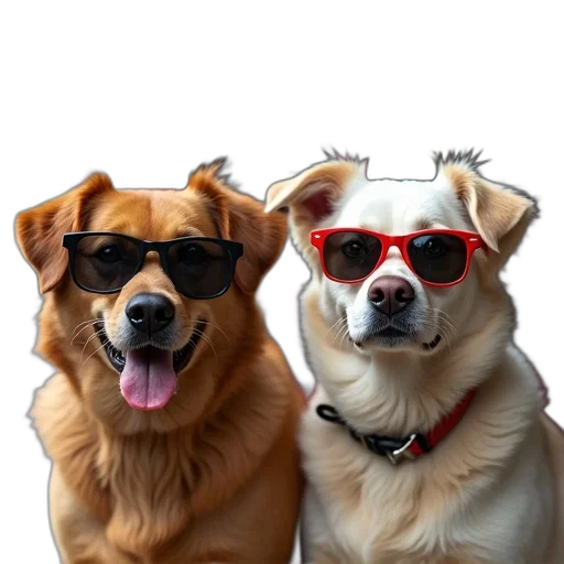 animal, photorealistic, 3d render, dogs transparent PNG cut-out