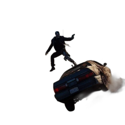car, weapon, concept art, pixel art transparent PNG cut-out