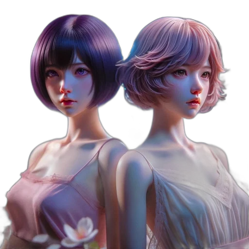 dress, concept art, 3d render, vaporwave transparent PNG cut-out