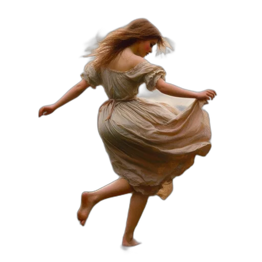 dress, hair, photorealistic, concept art transparent PNG cut-out