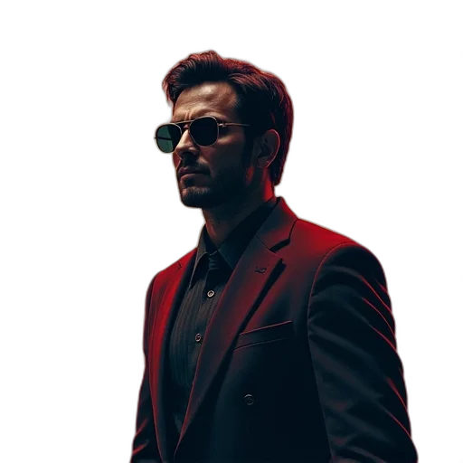 jacket, face, staff, robot transparent PNG cut-out