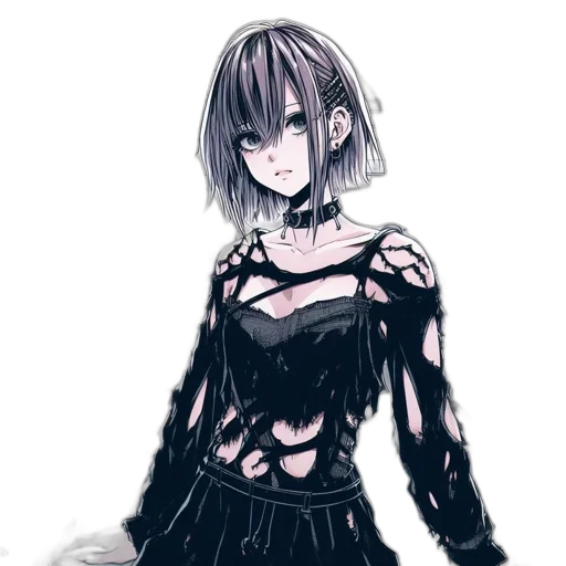 dress, jacket, creature, flower transparent PNG cut-out