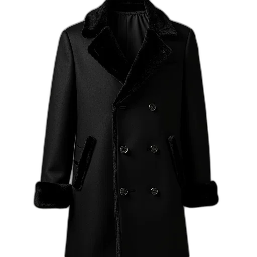 jacket, dress, 3d render, dark transparent PNG cut-out
