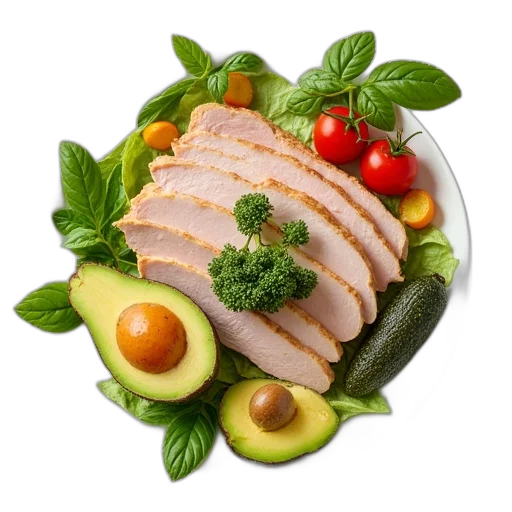 food, 3d render, photorealistic, avocado transparent PNG cut-out