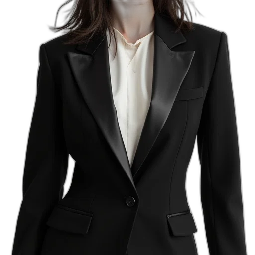 jacket, staff, dress, photorealistic transparent PNG cut-out