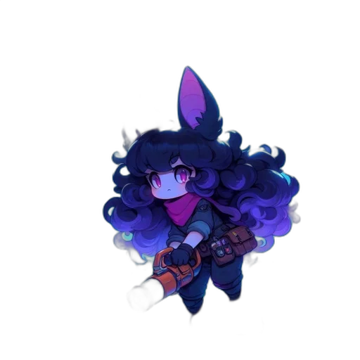 staff, hair, weapon, creature transparent PNG cut-out