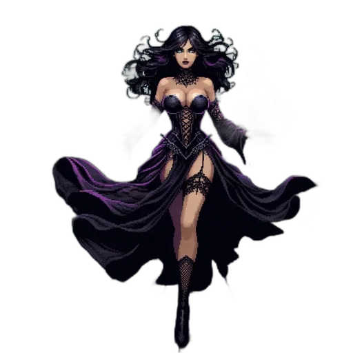 dress, fantasy art, concept art, comic book art transparent PNG cut-out
