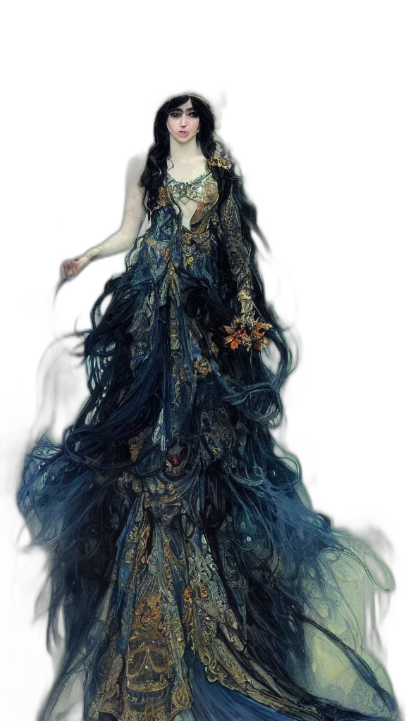 dress, jewelry, crown, creature transparent PNG cut-out