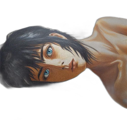 face, mask, photorealistic, oil painting transparent PNG cut-out
