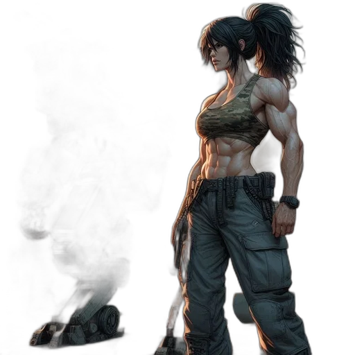 concept art, fantasy art, cyberpunk, comic book art transparent PNG cut-out