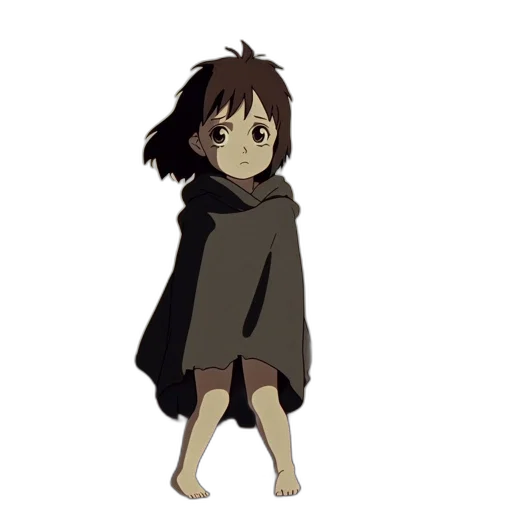 dress, creature, jacket, staff transparent PNG cut-out