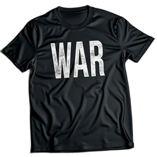 weapon, shirt, word, war transparent PNG cut-out