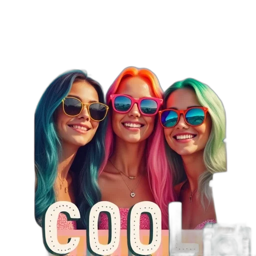 hair, hat, face, vaporwave transparent PNG cut-out